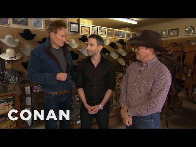 Conan Gives Jordan Schlansky A Cowboy Makeover | CONAN on TBS