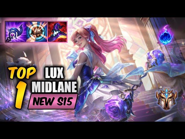 Wild Rift Lux TOP 1 - S15 rank game + build