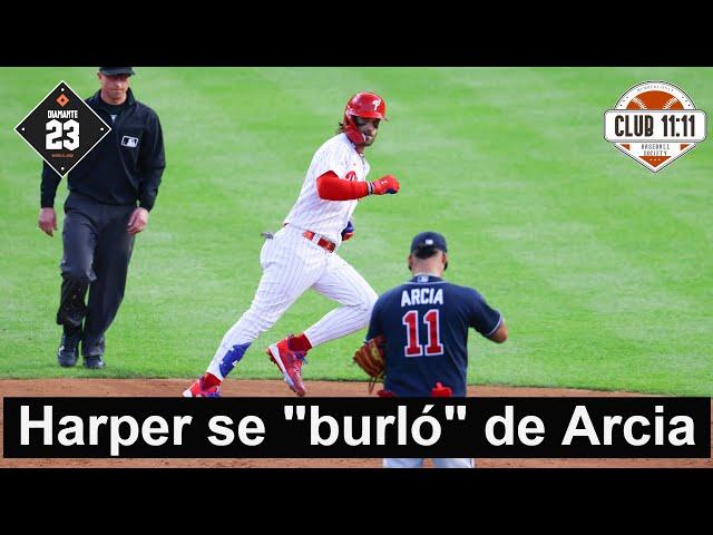 MLB Phillies MASACRARON a Braves con 6 jonrones. Bryce Harper le respondió a Arcia #beisbol