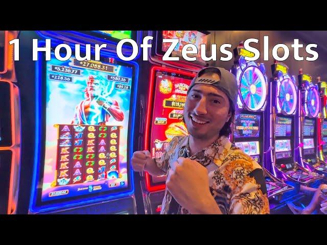 1 Hour Of Zeus Slot Machine Spins And WINS!