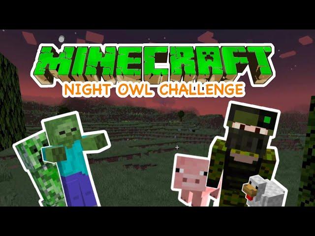 Minecraft, But I Only Go Outside at Night | Night Owl Challenge 2 | nerdhut.de