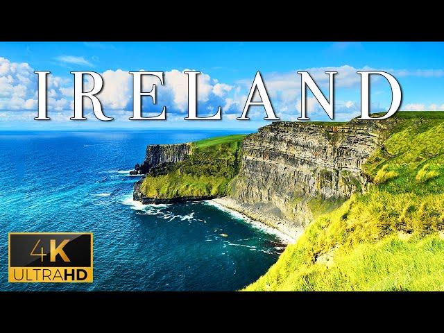 FLYING OVER IRELAND (4K UHD) - Relaxing Music Along With Beautiful Nature Videos - Ultra HD Videos