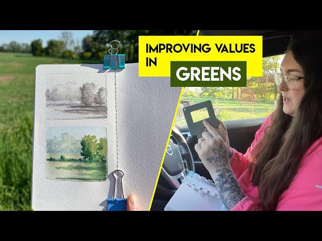 Plein Air Watercolor Study Session  The journey to improve values & color