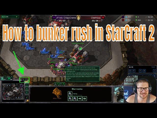 How to bunker rush in StarCraft 2