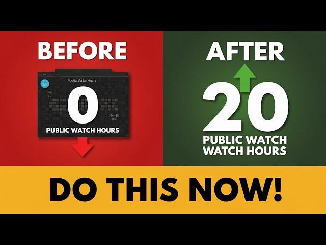 Fix YouTube Monetization Issue: Public Watch Hours Not Updating.  100% WORKING