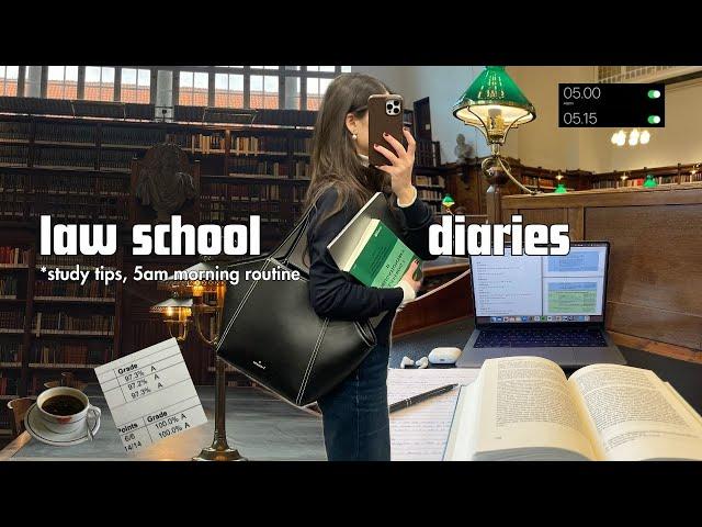 5am law school morning routine  study tips, productive week, morning runs, classes & lectures