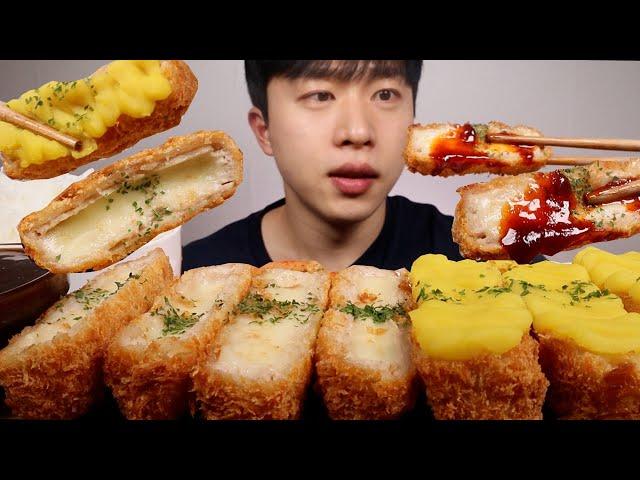 돈까스파티 치즈돈까스 고구마돈까스 불닭소스도 뿌려볼까? ASMR MUKBANG Cheese pork cutlet EATING SHOW 먹방