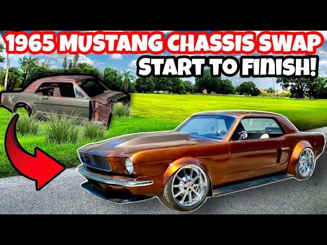 65 MUSTANG CHASSIS SWAP ON MODERN FRAME! HOONICORN ELEANOR TRIBUTE! HOT RAT ROD! START TO FINISH!