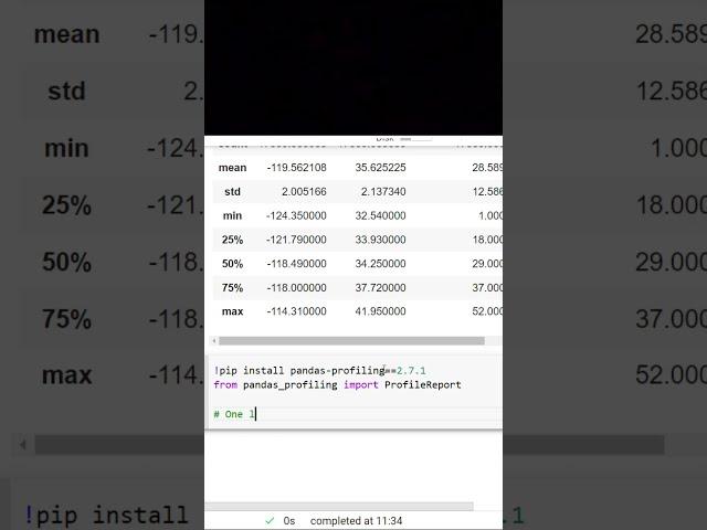 How to Automate Data Analysis In 1 LINE Of Python Code With Pandas Profiling #shorts