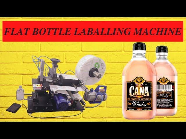 SEMI AUTO FLAT BOTTLE LABELING MACHINE