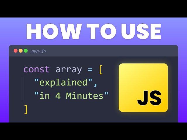 JavaScript Arrays Crash Course Tutorial for beginners