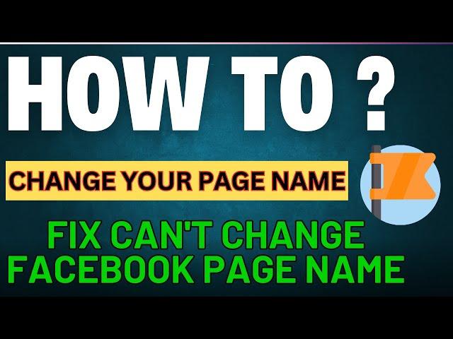 Fix Can't Change Facebook Page Name | How to Change Page Name with Just One Click (2024 Update)