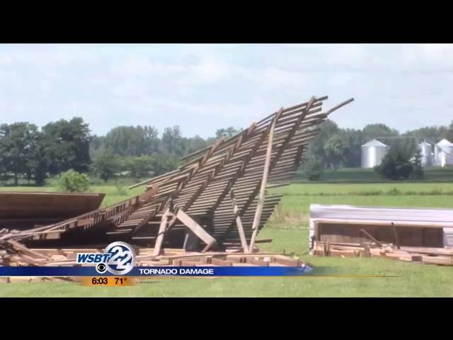 WSBT gets first-hand look at tornado damage in Kosciusko Co.