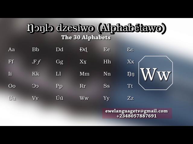 Ewe Language Alphabets