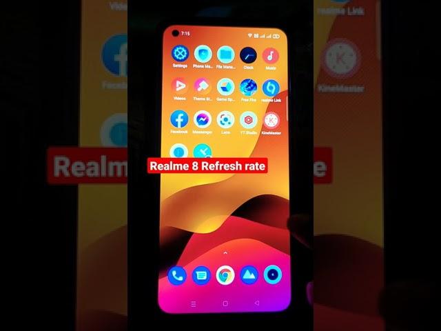 How To Show Refresh Rate In Realme8 Phone#shorts #androidtips