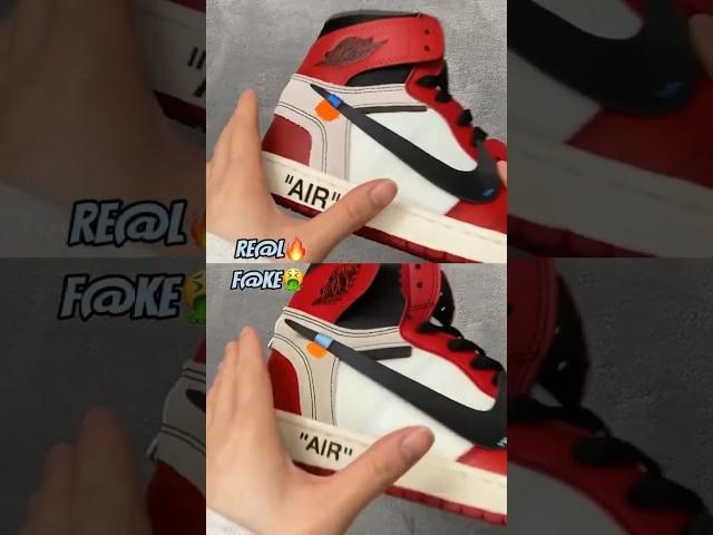 Real Vs Fake Off-White Chicago Air Jordan 1 #sneakerhead #sneakers #shorts