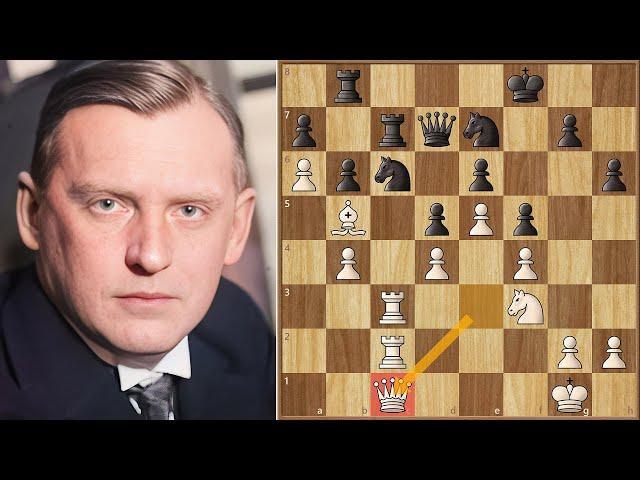 "Behold - The Alekhine's Gun!" || Alekhine vs Nimzowitsch || San Remo (1930)