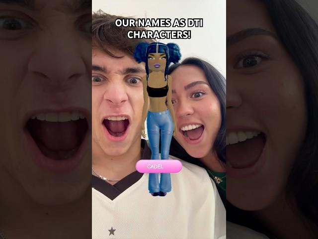 Our names as DTI characters!  #shorts #funny #challenge #filter