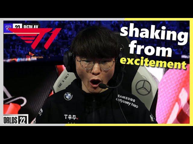 Faker is pumped up for his Massive Azir Ult