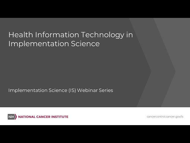 Health Information Technology in Implementation Science