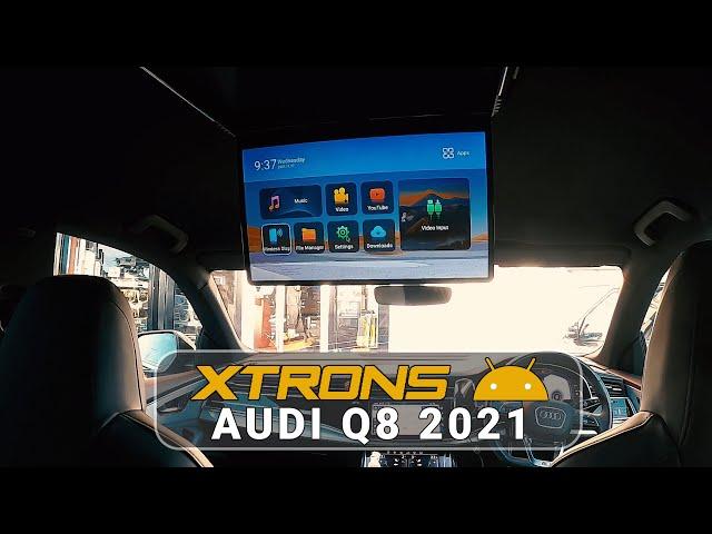 Audi Q8 2021 Xtrons Flip Down Android 11 Entertainment Roof Monitor Screen With YouTube and Netflix