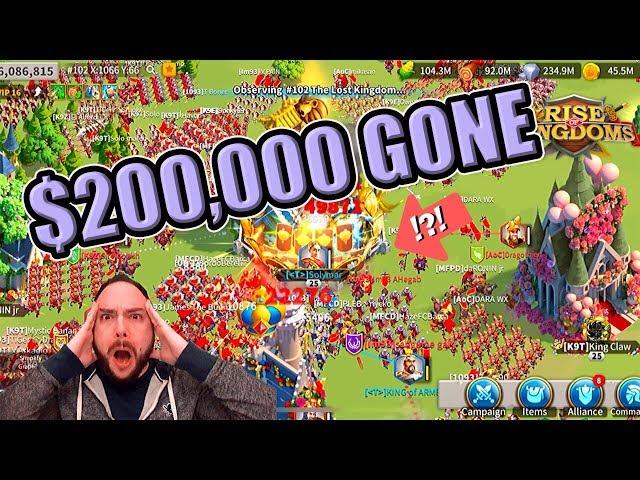 Solymar Zero'd: $200,000 WHALE account DESTROYED in mobile game Rise of Kingdoms