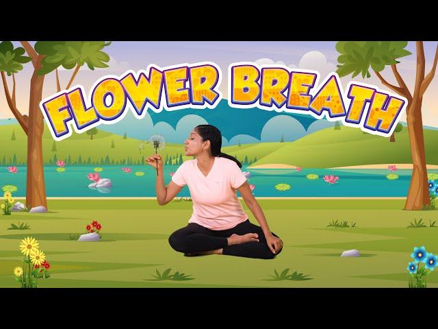 Breathing Exercise for Kids | The Flower Breath | Yoga for Kids | Sheetkari | Yoga Guppy