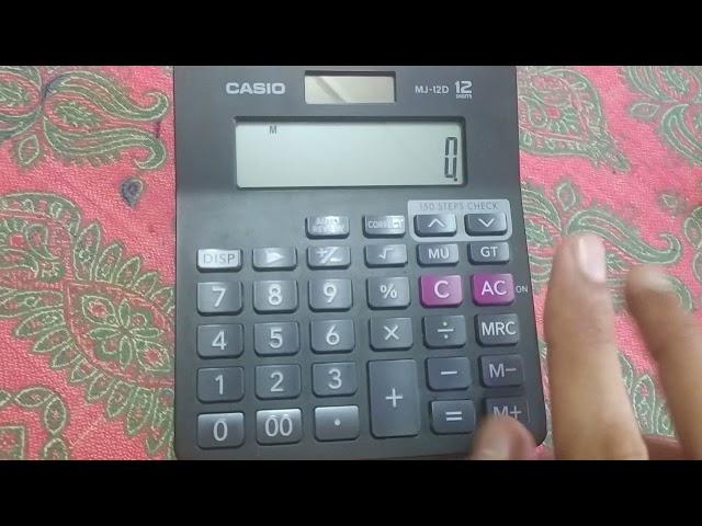 How to Clear Memory in Casio MJ 12D / MRC in Casio MJ 12D ....