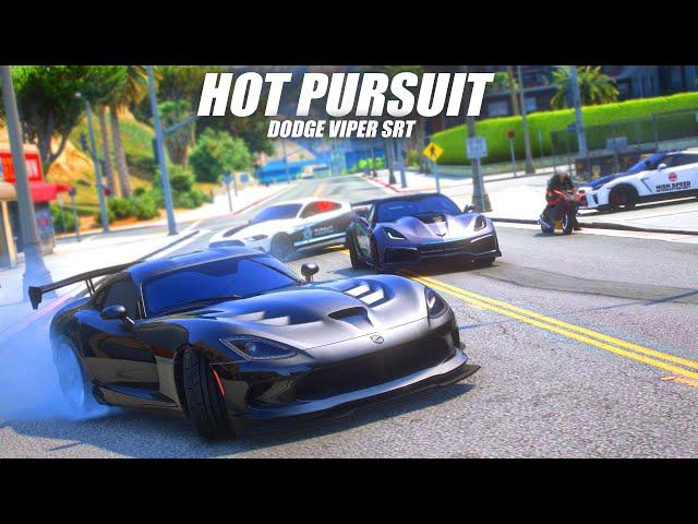 HOT PURSUIT DODGE VIPER ! KEI DPO BERAT KEPOLISIAN BERUSAHA MENYELAMATKAN NYAWANYA !! GTA 5 ROLEPLAY