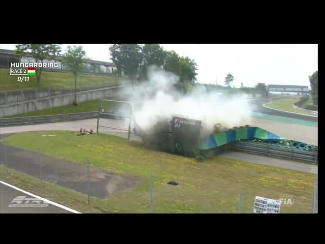 Truck race big crash Hungaroring race 2