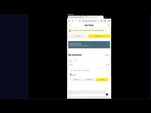 forex trading | account opening process | exness AFTER  OPTION TRADE
