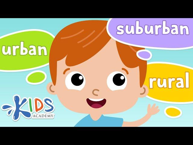 Urban, Suburban and Rural Communities | Social Community & Neighborhood for Grade 2 | Kids Academy