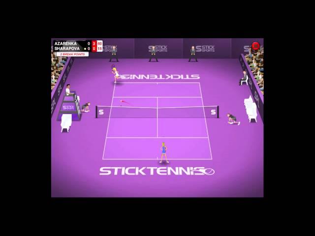 Azarenka vs Sharapova  World Tennis Day  Stick Tennis