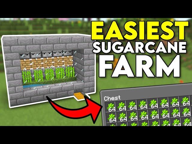 Easiest Sugarcane Farm Minecraft 1.20 & Minecraft Bedrock