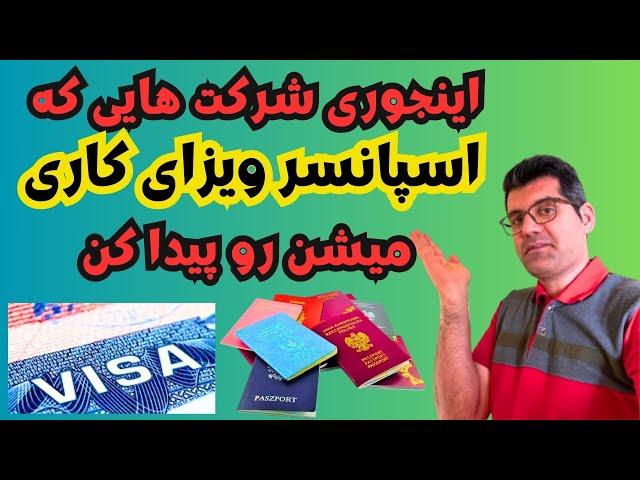 ویزا اسپانسرشیپ | مهاجرت با ویزای کاری | شرکتهایی که اسپانسر ویزای میشن | کاریابی در سطح بین المللی