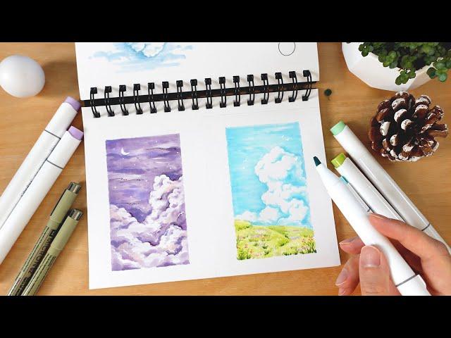 How to Draw Clouds with Markers Tutorial