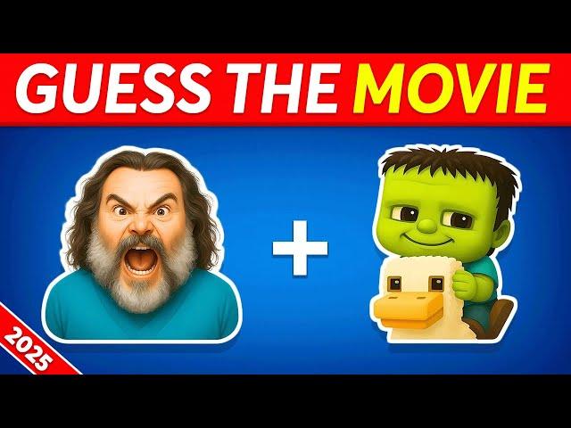 Guess The MOVIE By Emoji?  Movie Quiz | Minecraft Movie, Snow White, Sonic, Moana 2