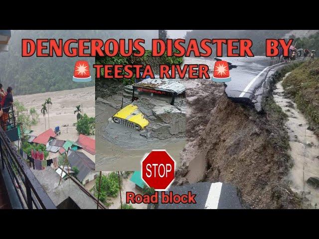 Kalimpong to Teesta Bazar and Sikkim Roads washed out/Heavy Disaster by teesta River#kalimpong