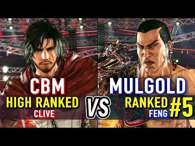 T8  CBM (High Ranked Clive) vs MULGOLD (#5 Ranked Feng)  Tekken 8 High Level Gameplay