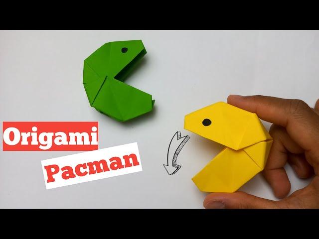 Easy Origami Toys For Beginners | Origami Pacman | Pac-Man Game