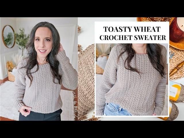 Toasty Wheat Crochet Sweater