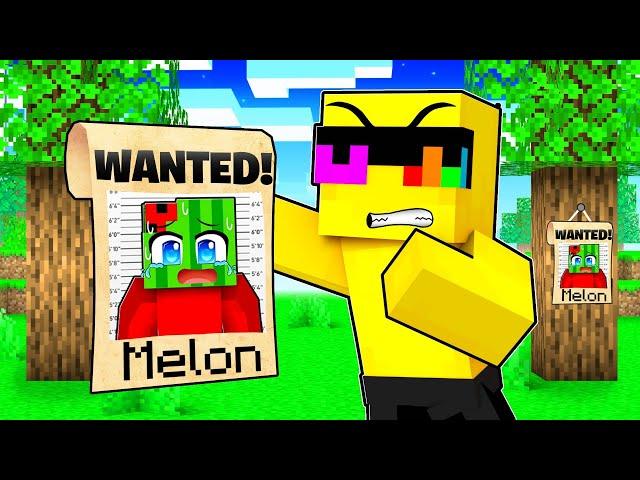 Melon is A WANTED CRIMINAL in Minecraft!