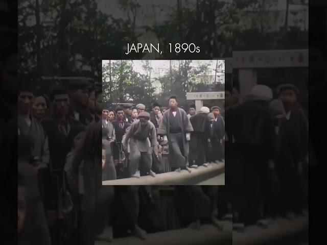 Incredbile Footage from Japan 1890s. Colorized Historical Video #history #rare #video #shorts #japan