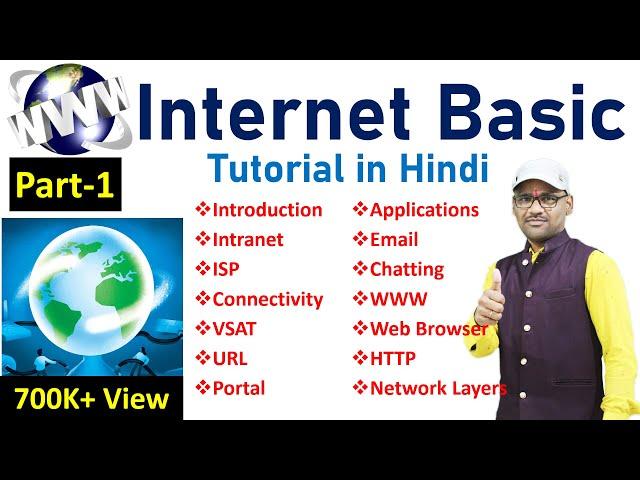 Part-1- Internet Basic Tutorial in Hindi (Introduction, Intranet, ISP, Connectivity) By Arvind