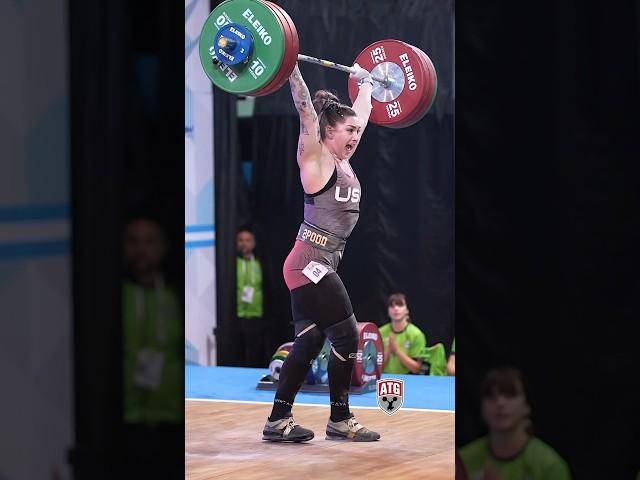 Mattie Rogers (81kg ) with helluva attempt at 144kg / 317lb!  #cleanandjerk #weightlifting