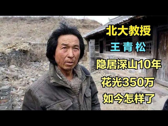 “北大教授”王青松，隐居深山10年花光350万，如今怎样了