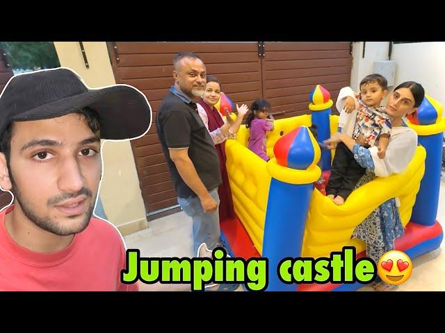 Basil ke liye jumping castle lekar agaya | ab ye idher he rahega