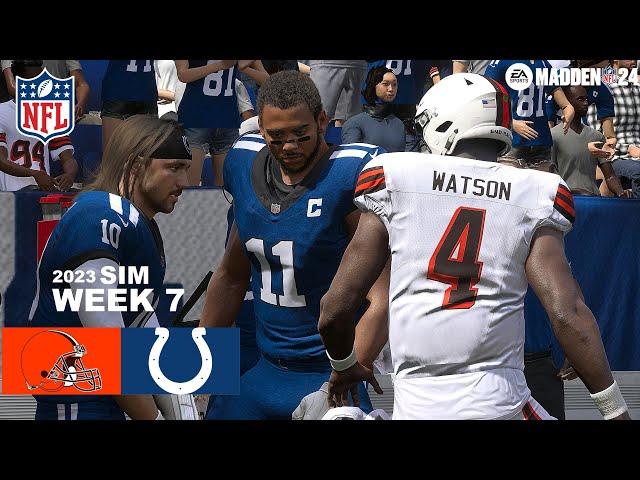 Madden 24 Cleveland Browns vs Indianapolis Colts Week 7 Full Simulation 2023 PS5 4K Game Play