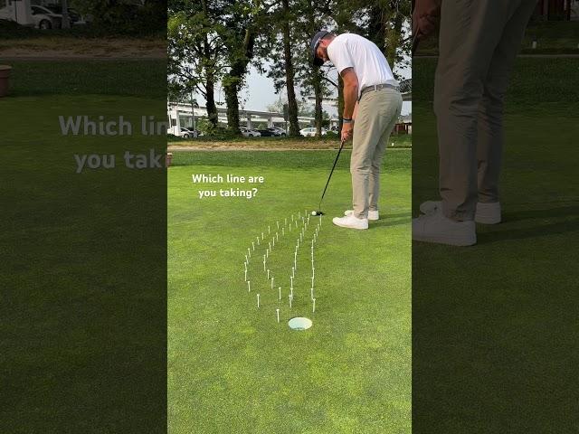 Great Putting Drill to Show Different Lines Based on Speed #shorts #golf