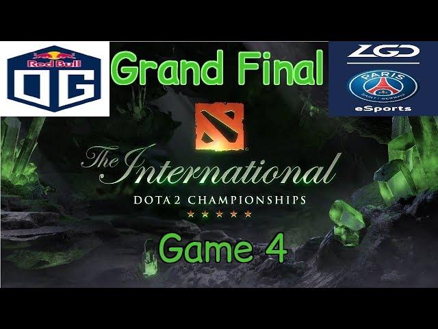 [ EN ] OG vs LGD - Game 4 - Grand Final - TI 8 - Highlights